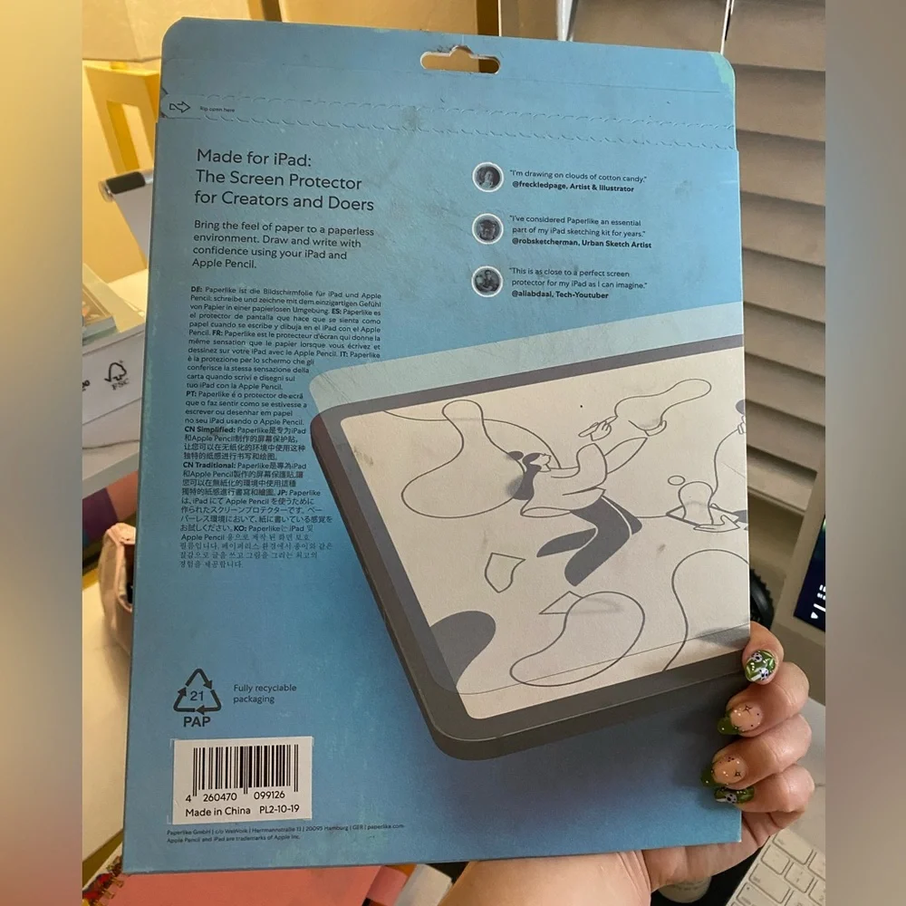 Paperlike ipad screen cover 10.2 inch